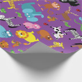 Dierenbedwelmingspapierdierentuin Birthday Party Cadeaupapier (Hoek)