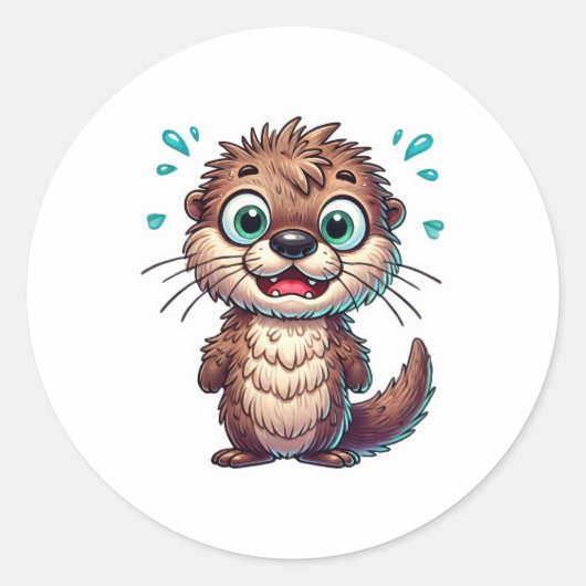 Dierenbeloning  ronde sticker (Voorkant)