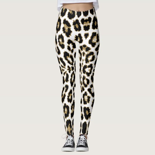 Dierenbeschermheerpatroon leopard Cheetah Leggings (Voorkant)