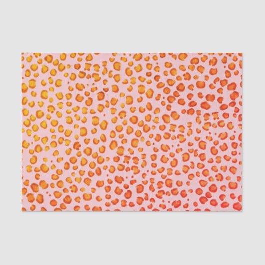 Dierenbeschermheerpatroon rood Oranje cadeau Tissuepapier (Voorkant)