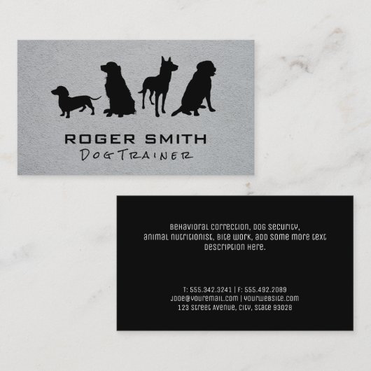 Dierenbescherming | hondentraining visitekaartje (Voorkant / Achterkant)