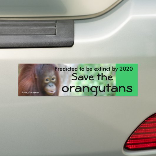 Dierenbescherming in het wild bumpersticker (Op auto)