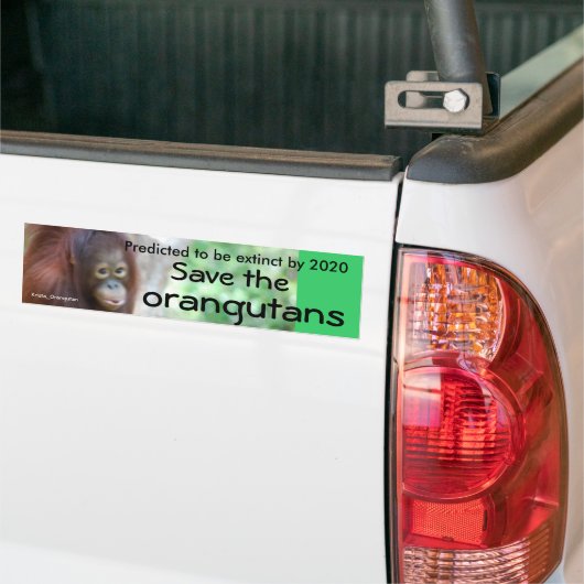 Dierenbescherming in het wild bumpersticker (Op Truck)