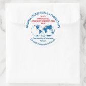 Dierenbescherming is een menselijke taak van FIGU Ronde Sticker (Tas)