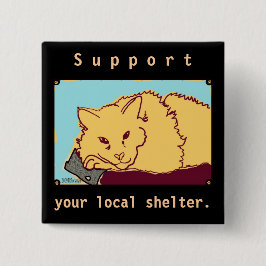Dierenbescherming ondersteunt Oranje katten Button