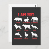 Dierenbescherming Vegan Statement Animals Welfare Briefkaart (Voorkant / Achterkant)