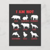 Dierenbescherming Vegan Statement Animals Welfare Briefkaart (Voorkant)