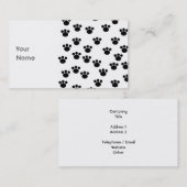 Dierenbeschermpringspatroon. Zwart-wit. Visitekaartje (Voorkant / Achterkant)