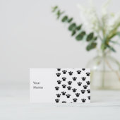 Dierenbeschermpringspatroon. Zwart-wit. Visitekaartje (Staand voorkant)