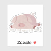 Dierenbeschermster: Vermiste tijd van varken Sticker (Vel)