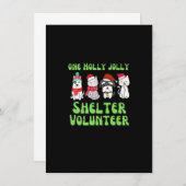 Dierenbeschermster voor kersthonden kattenonderdak kaart (Voorkant / Achterkant)