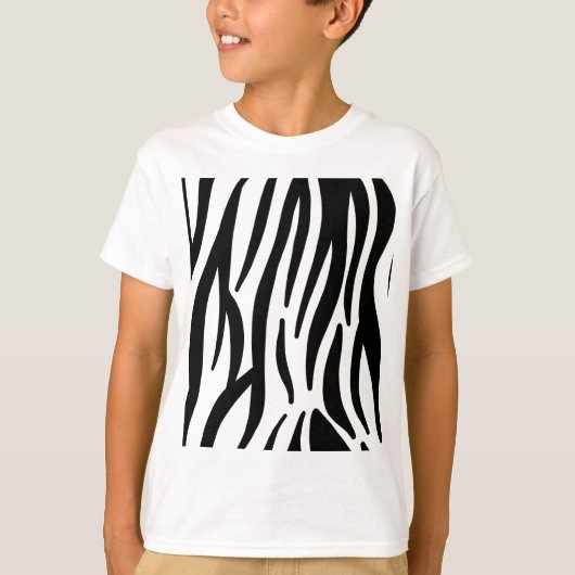 Dierenbeschermzebrapatroon T-shirt (Voorkant)