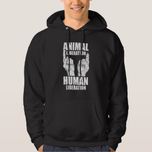 Dierenbevrijding Menselijke Bevrijding Dierenliefh Hoodie