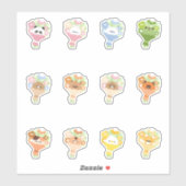 dierenbloemboeket sticker (Vel)