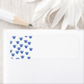 Dierenboek afdrukken. Blauw en wit. Etiket (Insitu)