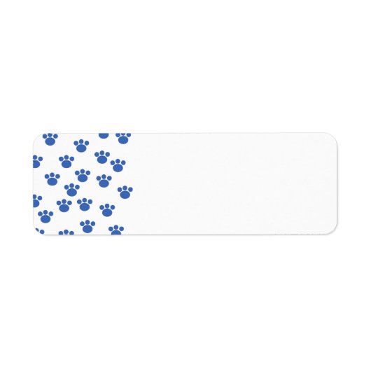 Dierenboek afdrukken. Blauw en wit. Etiket (Voorkant)