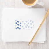 Dierenboek afdrukken. Blauw en wit. Etiket (Insitu)