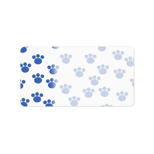 Dierenboek afdrukken. Blauw en wit. Etiket (Voorkant)