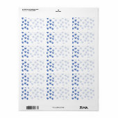 Dierenboek afdrukken. Blauw en wit. Etiket (Full Sheet)