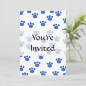Dierenboek afdrukken. Blauw en wit. Kaart (Staand voorkant)