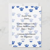 Dierenboek afdrukken. Blauw en wit. Kaart (Achterkant)