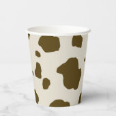 Dierenbruine Koe Spoelt elke tekstbekertje Papieren Bekers (Achterkant)