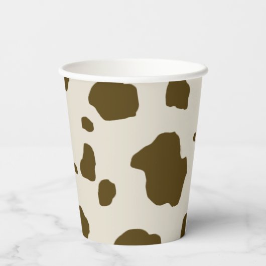 Dierenbruine Koe Spoelt elke tekstbekertje Papieren Bekers (Achterkant)
