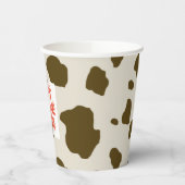 Dierenbruine Koe Spoelt elke tekstbekertje Papieren Bekers (Links)