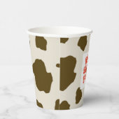 Dierenbruine Koe Spoelt elke tekstbekertje Papieren Bekers (Rechts)