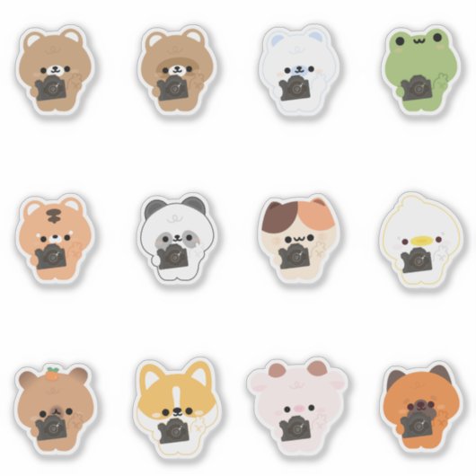 dierencamera sticker (Voorkant)