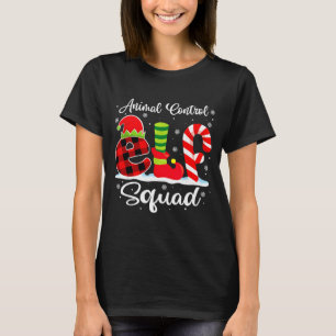 Dierencontrole Elf Squad Kerst Officier Overeenkom T-shirt