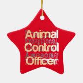 Dierencontroleofficier Extraordinaire Keramisch Ornament (Achterkant)