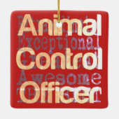 Dierencontroleofficier Extraordinaire Keramisch Ornament (Achterkant)