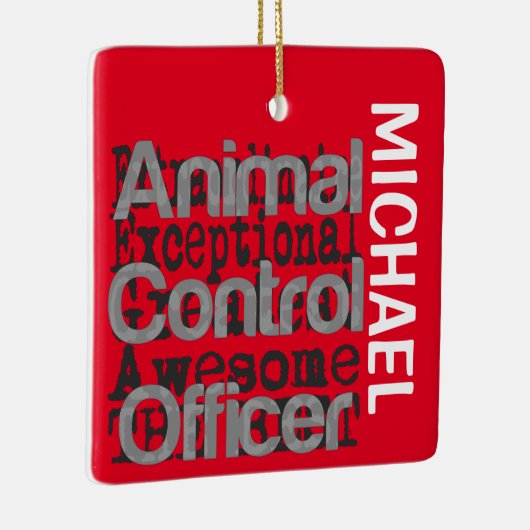 Dierencontroleur Extraordinaire CUSTOM Keramisch Ornament (Rechts)