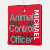 Dierencontroleur Extraordinaire CUSTOM Keramisch Ornament (Links)