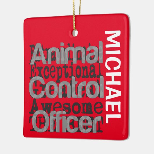 Dierencontroleur Extraordinaire CUSTOM Keramisch Ornament (Links)