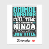 Dierencurator Functietitel Beroepsvaardigheden Gra Sticker (Vel)
