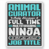 Dierencurator Functietitel Beroepsvaardigheden Gra Sticker (Voorkant)