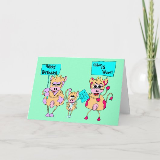 Dierendemonstranten, fijne verjaardag!, kaart (Voorkant)