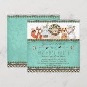 Dierendiefstal voor kinderen Indiaanse verjaardags Kaart (Voorkant / Achterkant)