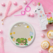 Dierendierentuin verjaardagsfeestje papieren bordje (Feest)