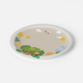 Dierendierentuin verjaardagsfeestje papieren bordje (Gekanteld)