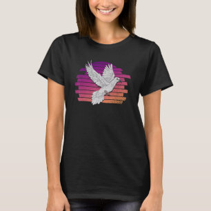 Dierenduivenfokduiven Vogelretro-duif T-shirt