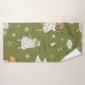 dierenduizend kerstschapen badhanddoek (Badhanddoek)