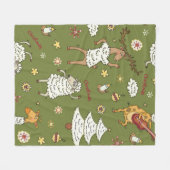 dierenduizend kerstschapen fleece deken (Voorkant (Horizontaal))