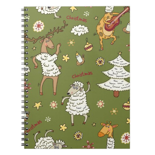 dierenduizend kerstschapen notitieboek (Voorkant)