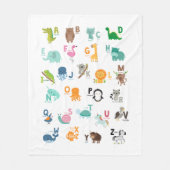 Diereneetalfabet Fleece Deken (Voorkant)