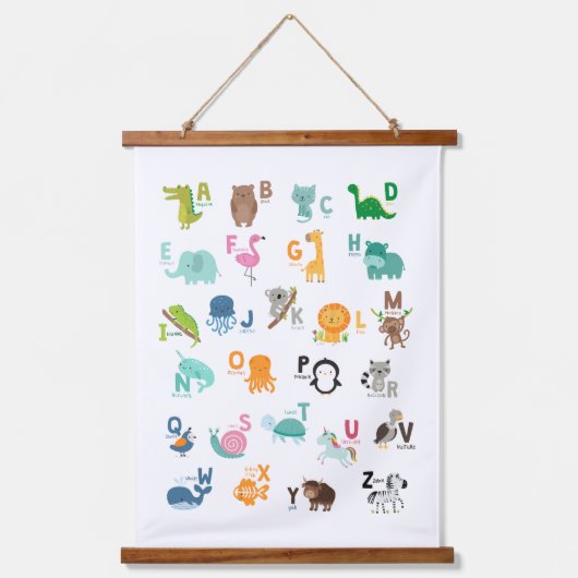 Diereneetalfabet Hangend Wandkleed (Voorkant)