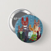 Dierenfamilie Ronde Button 5,7 Cm (Voorkant /achterkant)