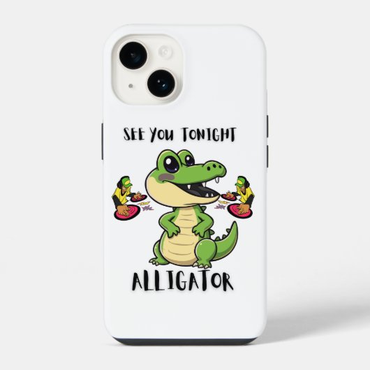 Dierenfeest Alligator iPhone Hoesje (Achterkant)